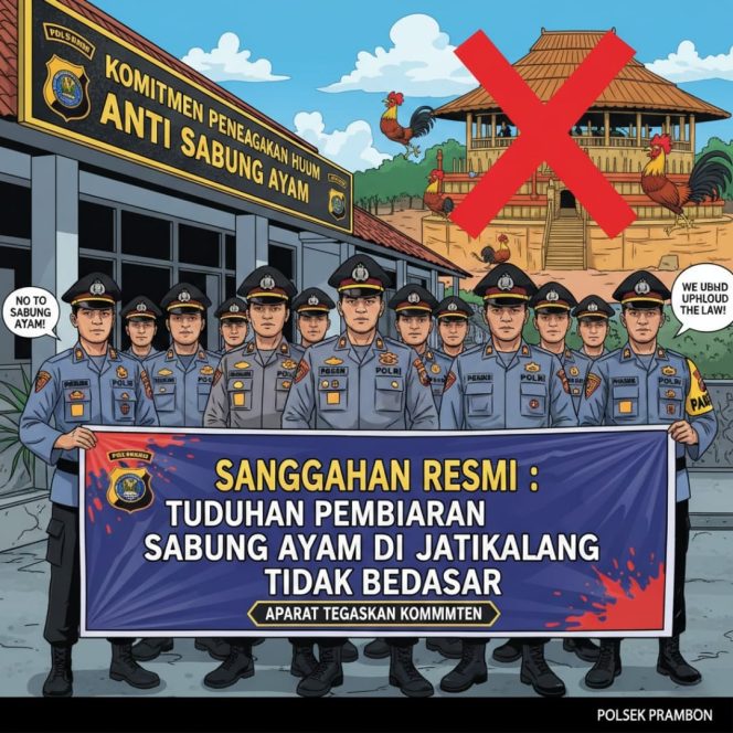 
 Klarifikasi dan Sanggahan Terkait Sabung Ayam Tidak BenarAdanaya Pembiaran Sabung ayam di Desa Jati Kalang,Prambon.