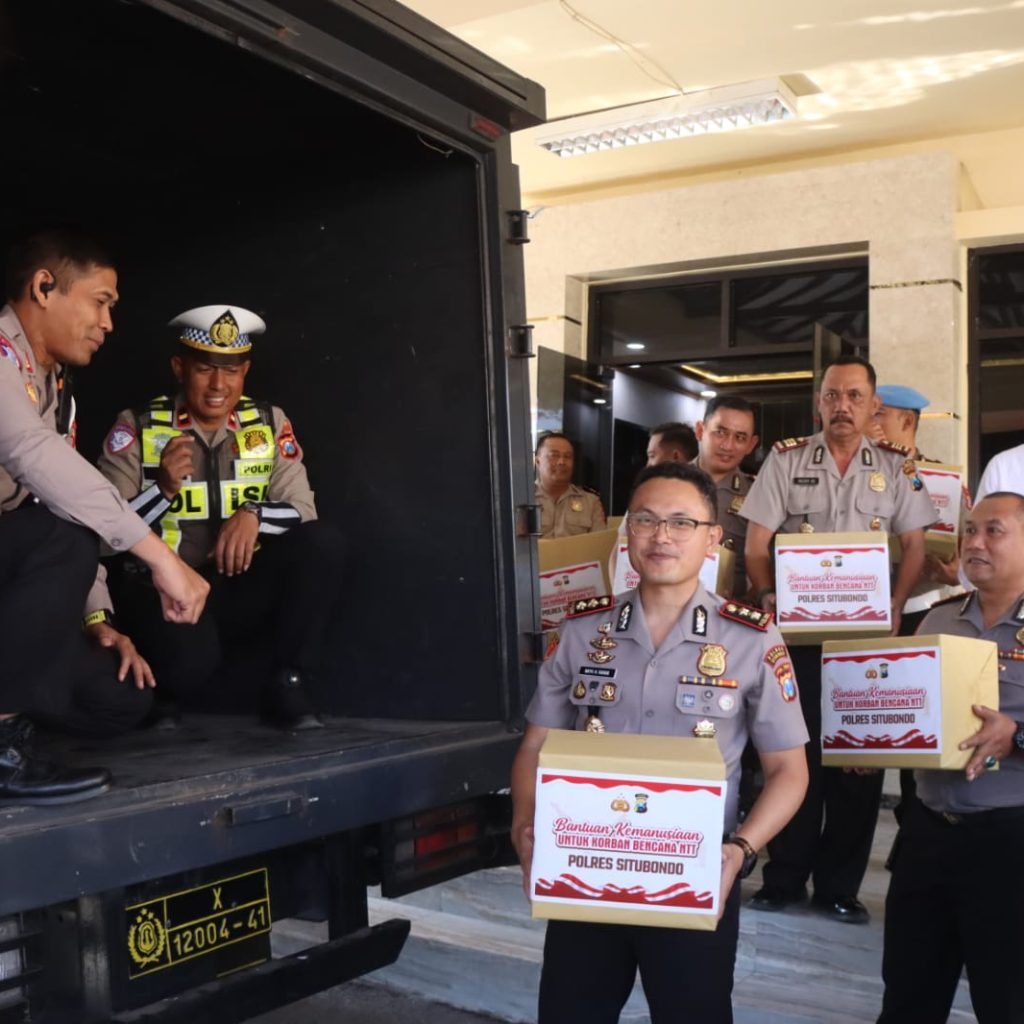 Polri Peduli : Polres Situbondo Kirim Bantuan Kemanusiaan untuk Korban Gempa NTT